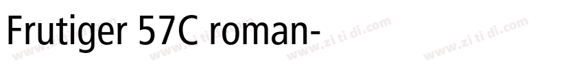 Frutiger 57C roman字体转换